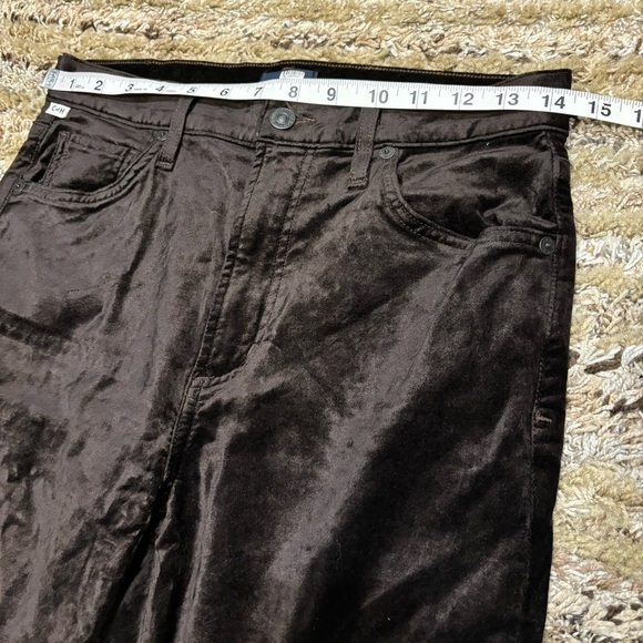 Citizens of Humanity Lilah High Rise Velvet Bootcut Pant Pony Dark Brown Size 27 - Picture 14 of 15